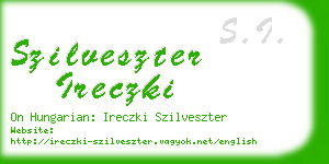 szilveszter ireczki business card